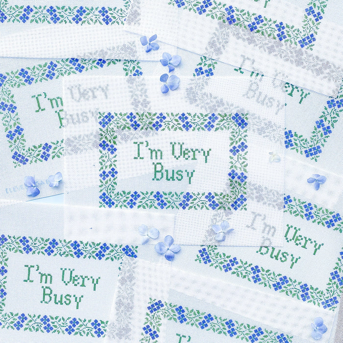 I'm Very Busy Needlepoint Canvas (18 Mesh)